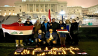 عراقيون ينظمون وقفة احتجاجية بالشموع أمام الكونجرس ضد نفوذ إيران