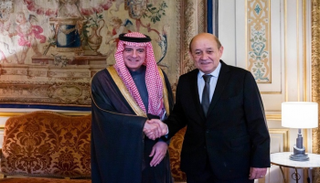 صورة من لقاء جان إيف لودريان وعادل الجبير