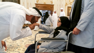 محمد بن زايد خلال استقبال أصحاب الهمم