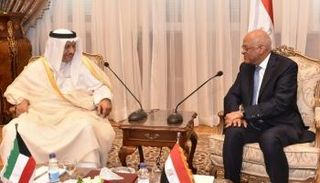 لقاء رئيس البرلمان المصري ورئيس مجلس الوزراء الكويتي