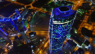 تصوير جوي لبرج كيبكو في الكويت