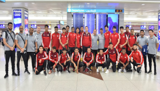 بعثة الإمارات قبل المغادرة