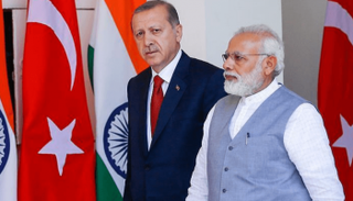 مودي في لقاء سابق مع أردوغان