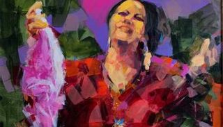 أم كلثوم - لوحة للفنان وجيه يسى