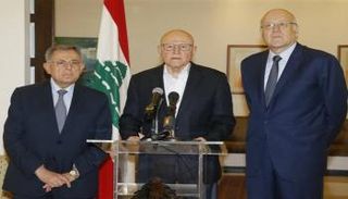 فؤاد السنيورة ونجيب ميقاتي وتمام سلام