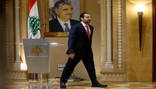سعد الحريري عقب إعلانه تقديم استقالته - رويترز