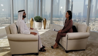 جانب من لقاء الشيخ محمد بن راشد مع تلفزيون الصين