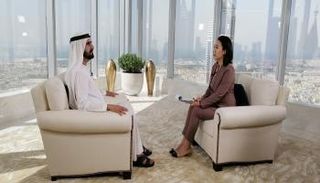 الشيخ محمد بن راشد آل مكتوم خلال المقابلة