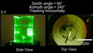 المادة المخلقة تنحني نحو الضوء