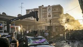 جانب من التفجيرات - أ.ف.ب