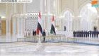 محمد بن زايد يستقبل السيسي في قصر الوطن بأبوظبي 