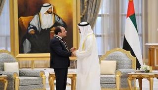 الشيخ محمد بن زايد آل نهيان والرئيس المصري