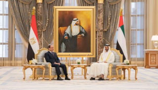 الشيخ محمد بن زايد آل نهيان يستقبل الرئيس المصري