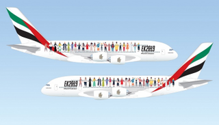 الرحلة ستقوم بها الطائرة إيرباص A380 لمرة واحدة