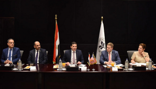 الوفد الأمريكي خلال زيارته وزارة الاستثمار المصرية