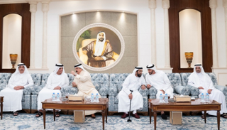 محمد بن زايد يتقبل التعازي في وفاة سلطان بن زايد