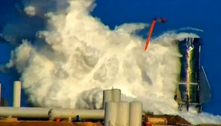 لحظة انفجار الصاروخ أثناء الاختبارات