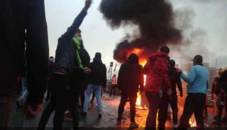 جانب من الاحتجاجات في إيران