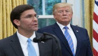 الرئيس الأمريكي ترامب ووزير الدفاع مارك إسبر