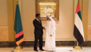 محمد بن زايد ورئيس زامبيا يبحثان تعزيز علاقات البلدين