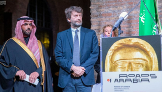 وزيرا الثقافة السعودي والإيطالي في افتتاح المعرض