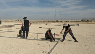 جانب من الإنشاءات في الموقع بغزة