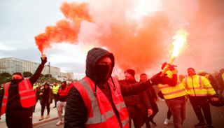 المحتجون الفرنسيون في شوارع مرسيليا