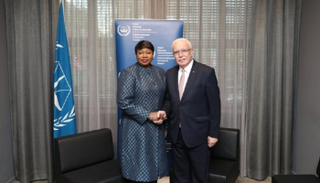 المدعية العامة للمحكمة الجنائية الدولية ووزير خارجية فلسطين