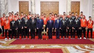 السيسي يكرم منتخب مصر