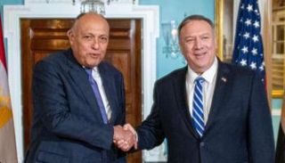 وزير الخارجية المصري سامح شكري ونظيره الأمريكي مايك بومبيو
