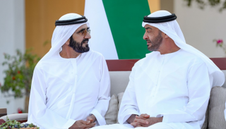 الشيخ محمد بن راشد والشيخ محمد بن زايد خلال اللقاء