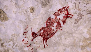 الرسومات بكهف في إندونيسيا