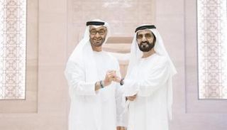 الشيخ محمد بن راشد آل مكتوم والشيخ محمد بن زايد آل نهيان