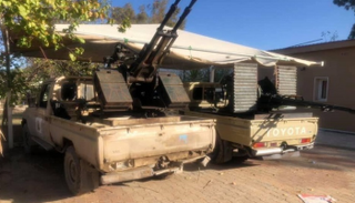 آليات اغتنمها الجيش الليبي من المليشيات