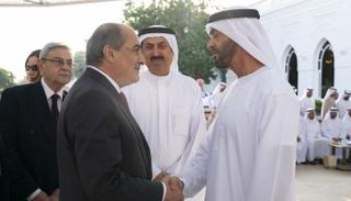 الشيخ محمد بن زايد آل نهيان ورئيس البرلمان القبرصي