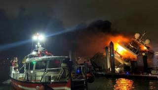 الحريق يلتهم يخت مارك أنطوني