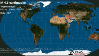 زلزال سابق ضرب إيران خلال نوفمبر الماضي- أرشيفية