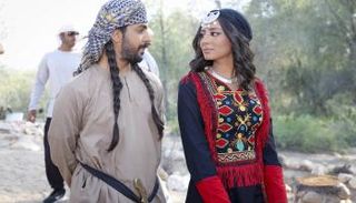 مشهد من كواليس تصوير فيلم "اهرب يا خلفان"