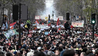 جانب من الإضراب في فرنسا- أ ف ب