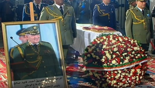 جثمان قائد الجيش الجزائري الراحل أحمد قايد صالح