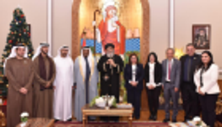 سفير الإمارات بمصر يهنئ البابا تواضروس بعيد الميلاد 