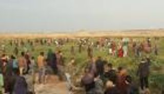 98 إصابة في الجمعة الـ45 لمسيرة العودة شرق غزة