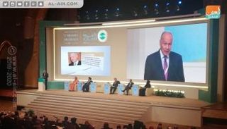 أحمد أبو الغيط الأمين العام لجامعة الدول العربية خلال المؤتمر