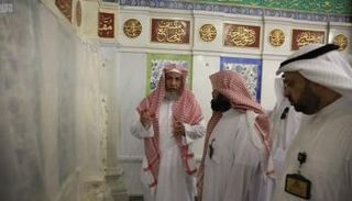 الشيخ السديس يتفقد أعمال الترميم للجدار القبلي للمسجد النبوي