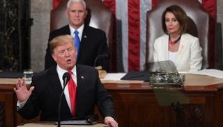 الرئيس الأمريكي دونالد ترامب يلقي خطاب حالة الاتحاد