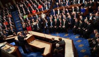 الرئيس الأمريكي خلال إلقائه خطاب حالة الاتحاد