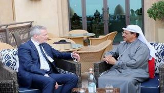 جانب من اجتماع المنصوري مع برونو لومير وزير الاقتصاد الفرنسي