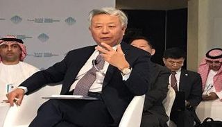 ليكوين جين خلال مشاركته في القمة العالمية للحكومات