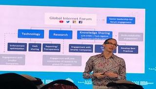 إيرن سالتمان خلال كلمتها في القمة العالمية للحكومات