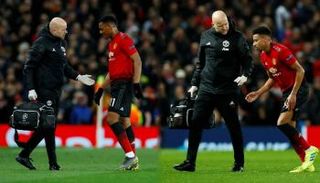 لينجارد ومارسيال بعد الإصابة